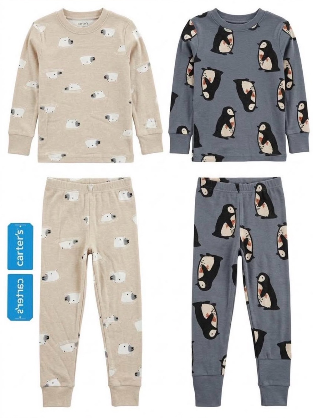 Carter’s  pj sets NEW size 24 months Pyjamas Penguin and Polar Bear
